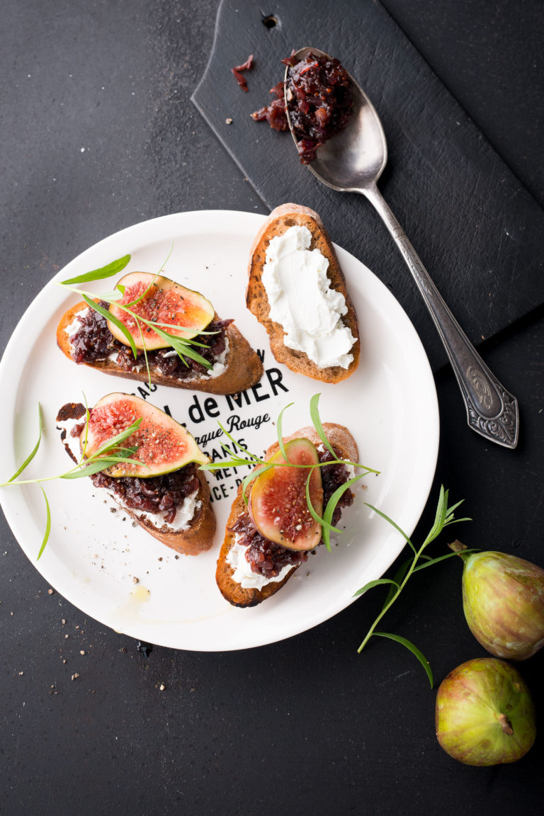 Balsamico-Schalotten-Ziegenkäse-Estragon-HOCH
