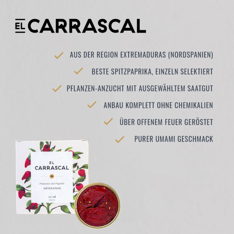 El-Carrascal-Pimientos-del-Piquillo-Röstpaprika-Überblick