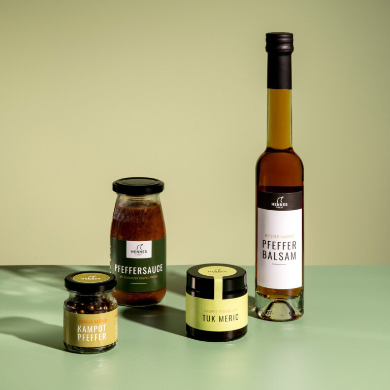 Vier Gewinnt -Hennes Finest Pfeffer Geschenkset-Quadrat