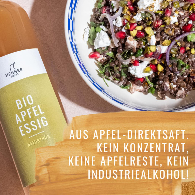 Bildkomposition Apfelessig-direktsaft